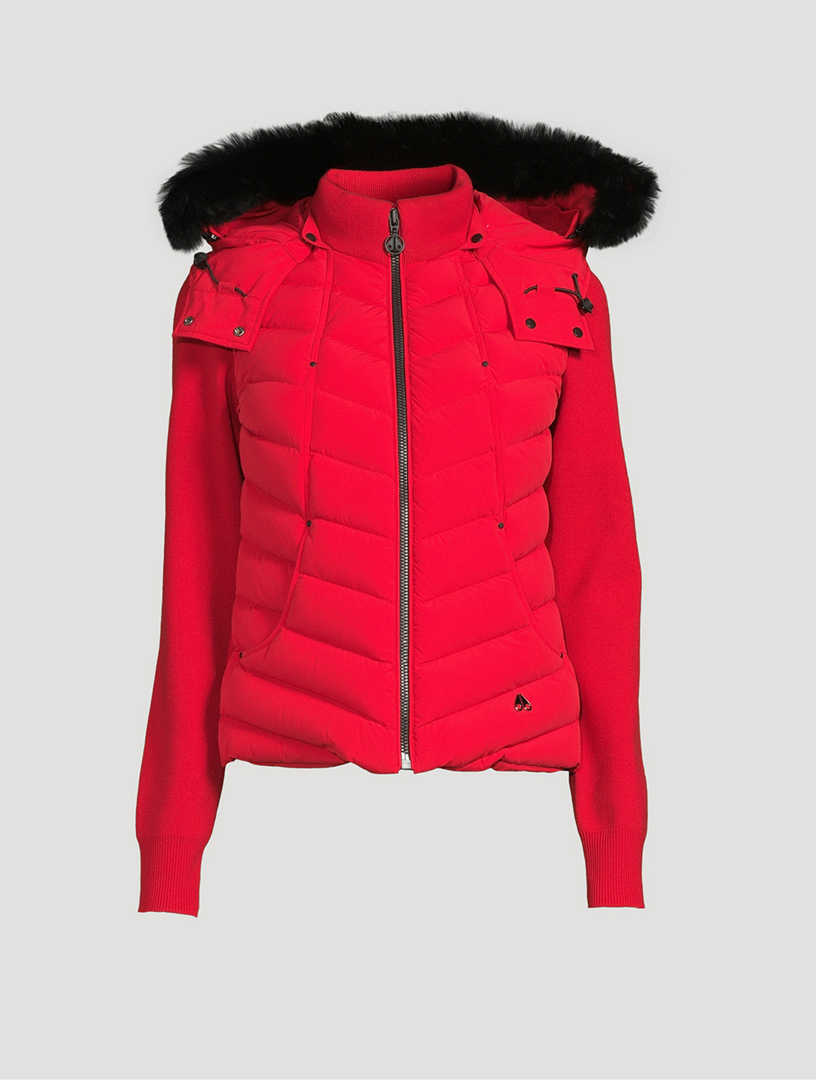 Valencia Shearling Trimmed Hybrid Down Jacket