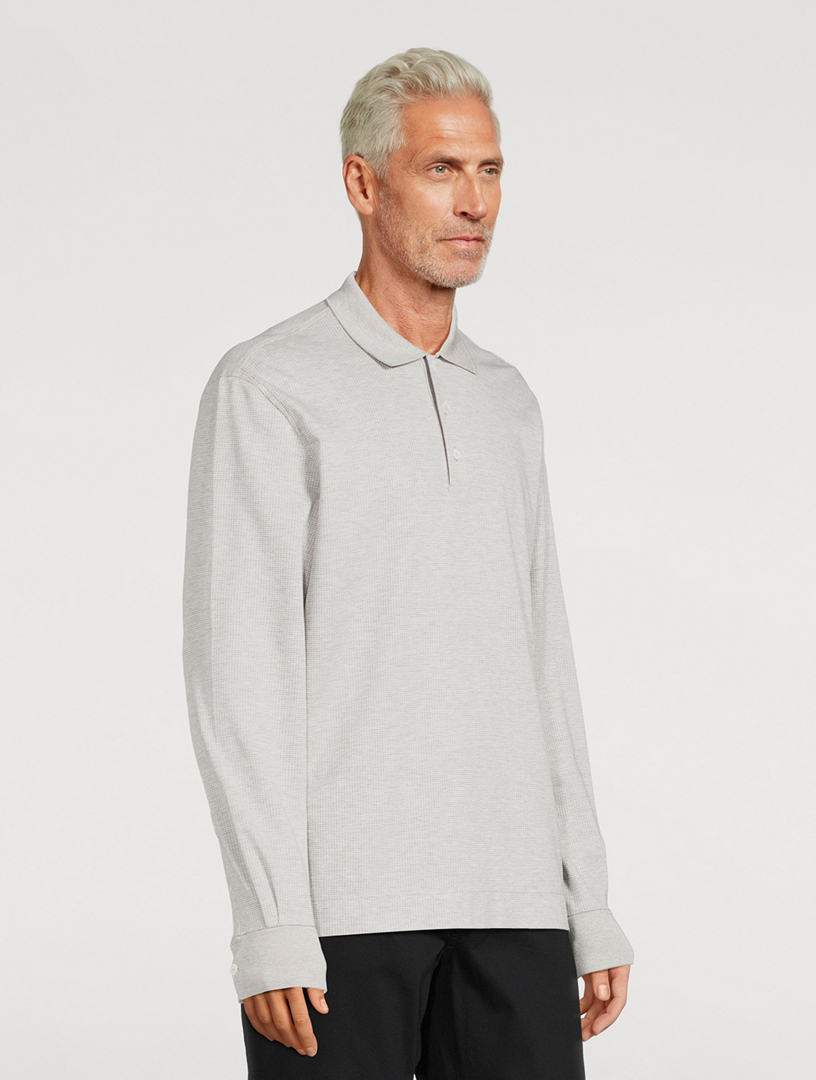 Cotton And Silk Polo Shirt