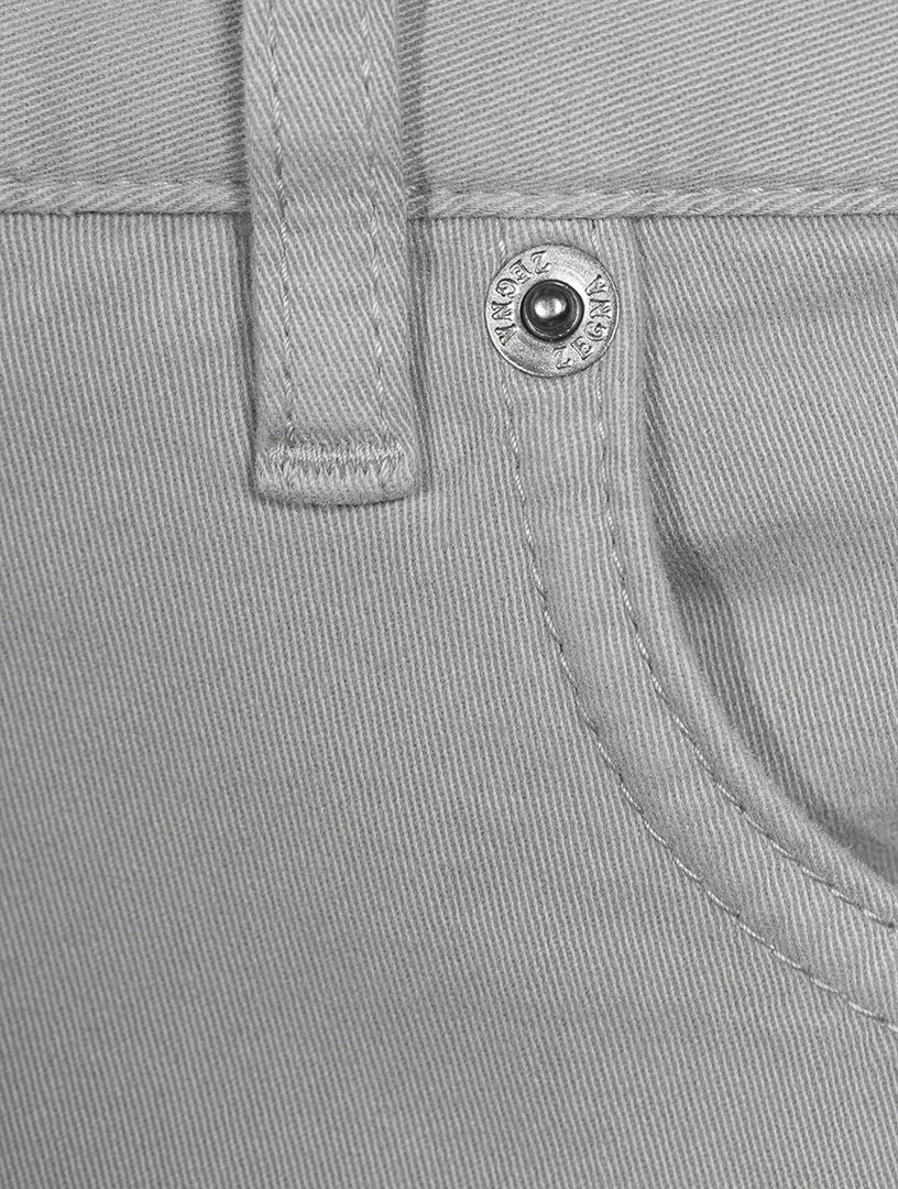 Stretch Cotton Slim-Fit Pants