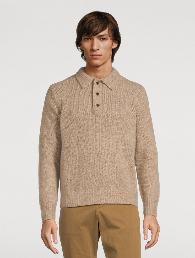 Cashmere Donegal Polo Sweater