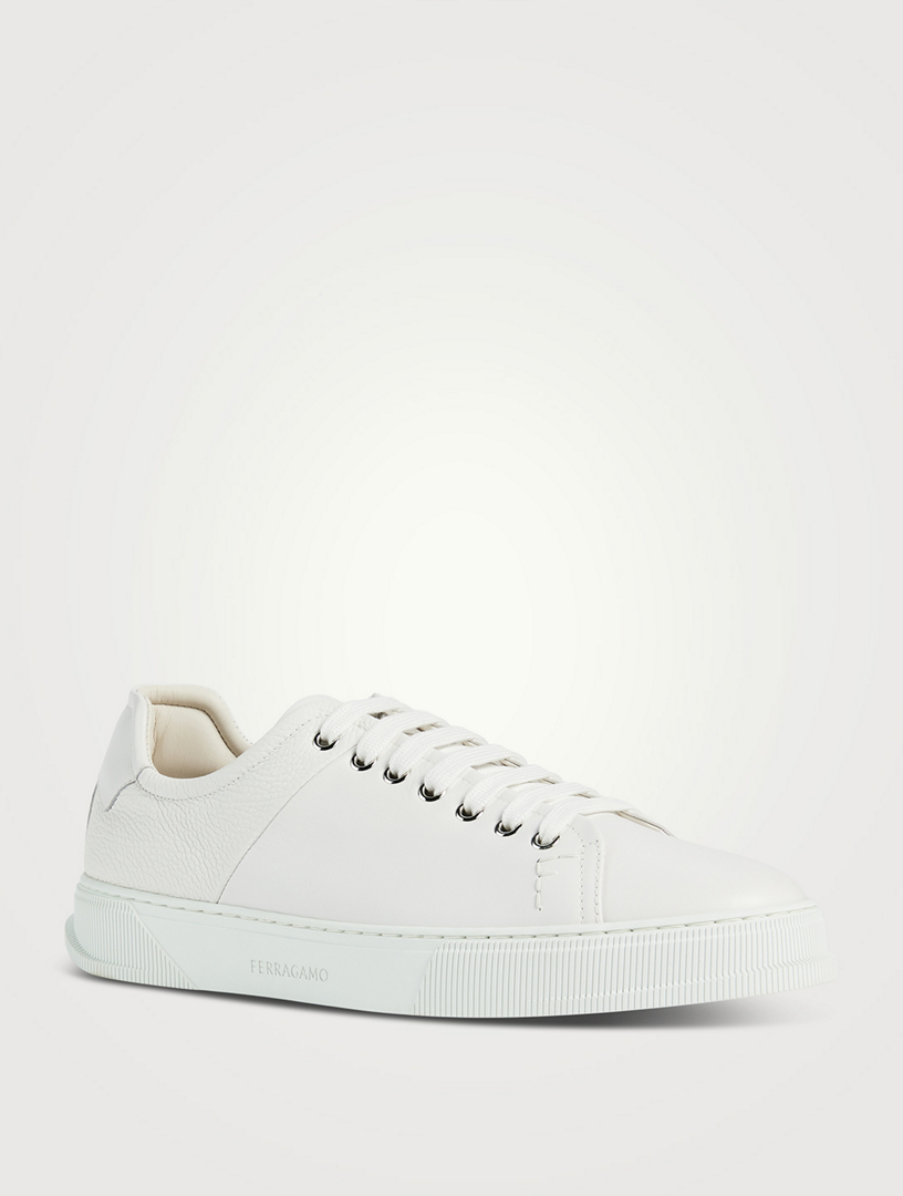 Ferragamo leather sneakers hot sale