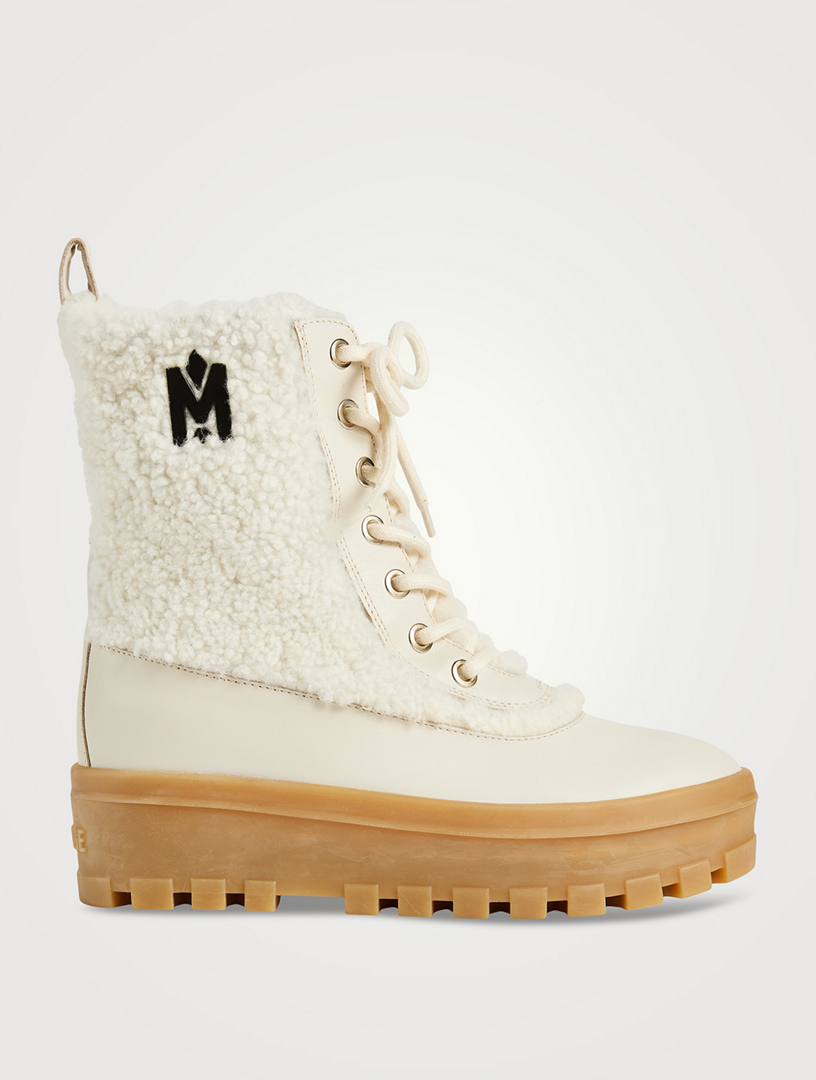 MACKAGE Hero Shearling-Lined Combat Boots | Holt Renfrew