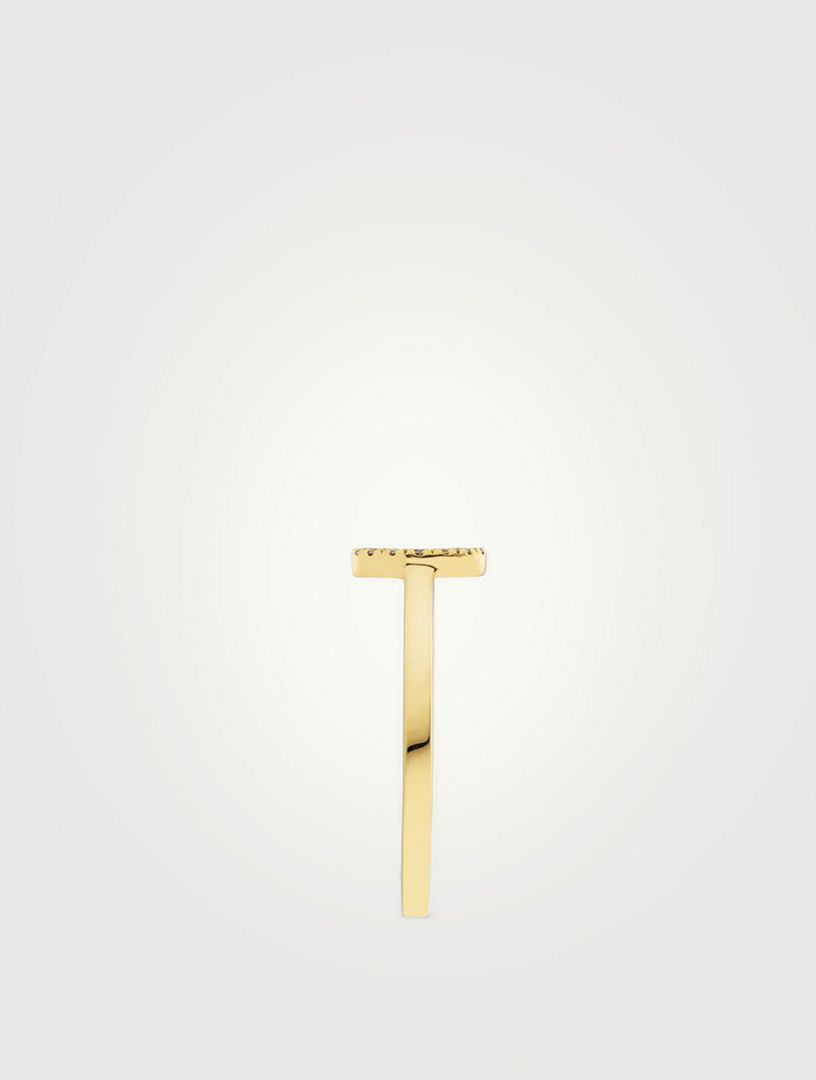 Interlocking G 18K Gold Diamond Ring
