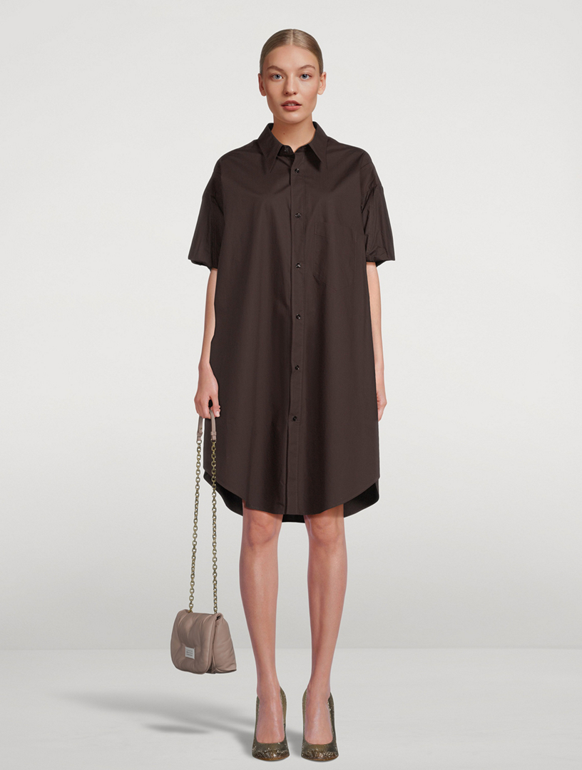 【関税&送料込】Mm6 Numeric Logo Print Poplin Shirt Dress MM6 MAISON MARGIELA Numeric shirt dress - Shop online at Monar