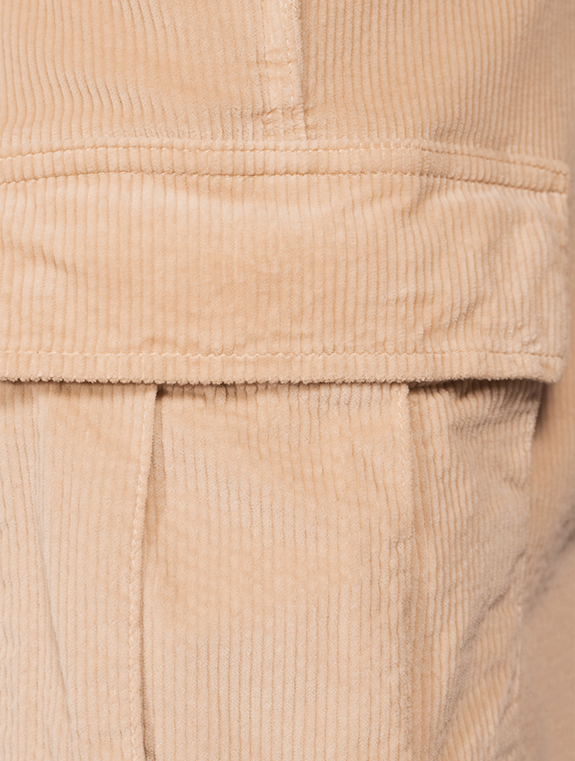 CORDUROY CARGO PANTS - Beige