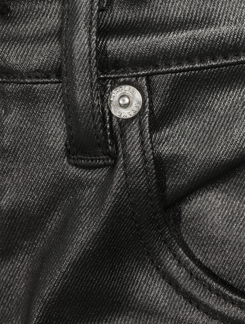 Patent Film Slim-Fit Pants