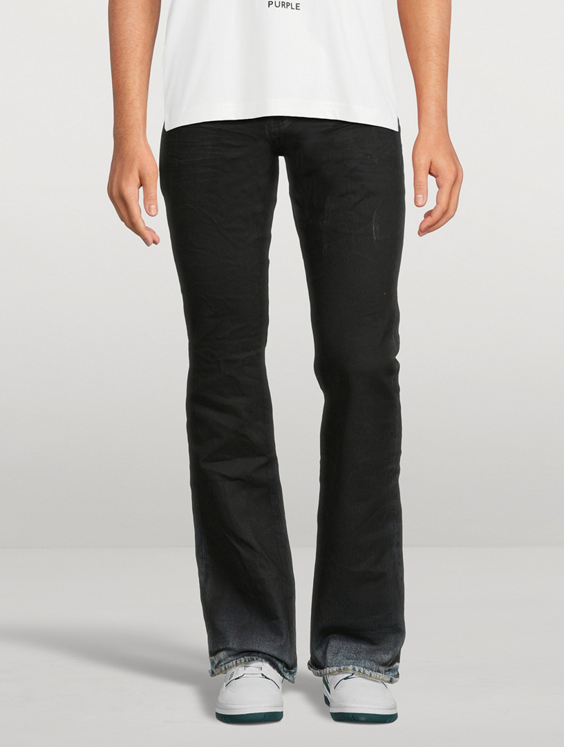Dirty Coated Flared Jeans