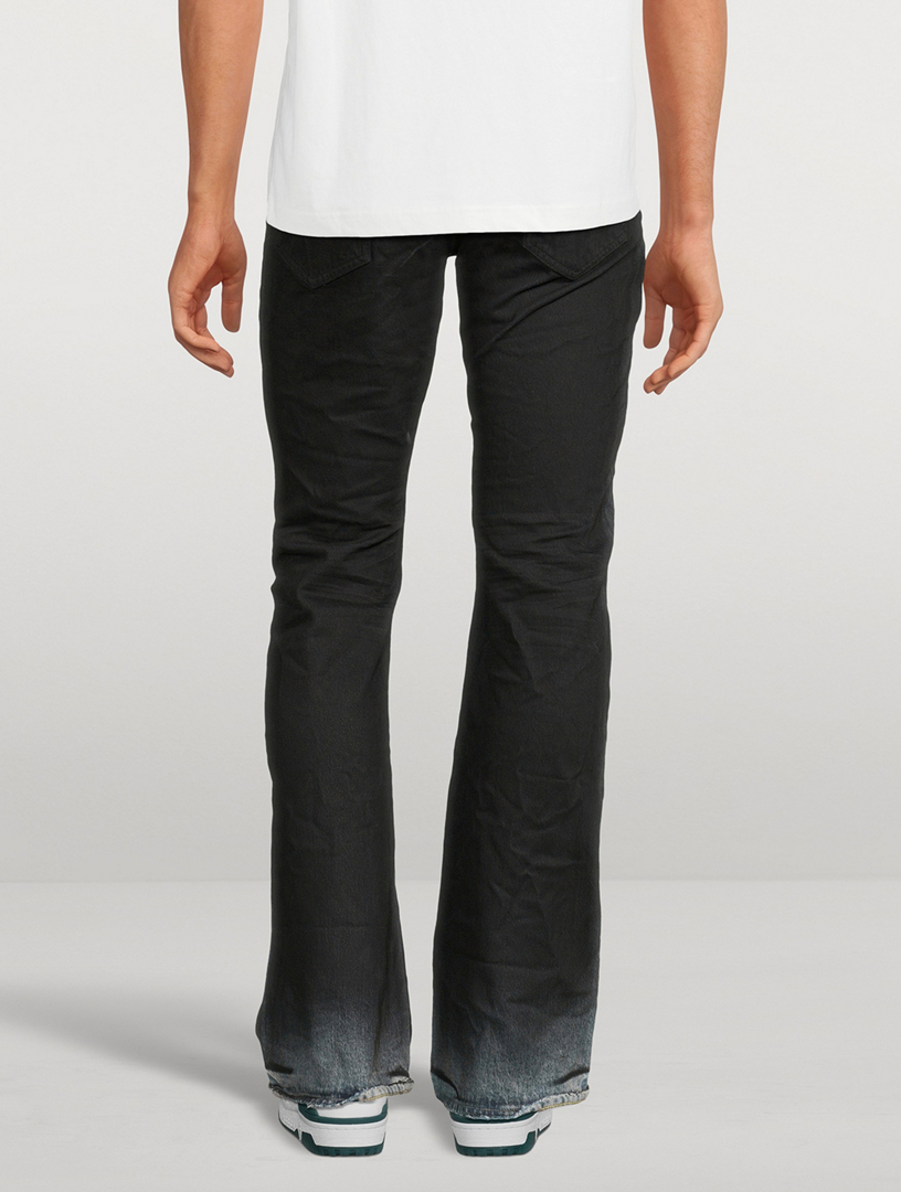 Dirty Coated Flared Jeans