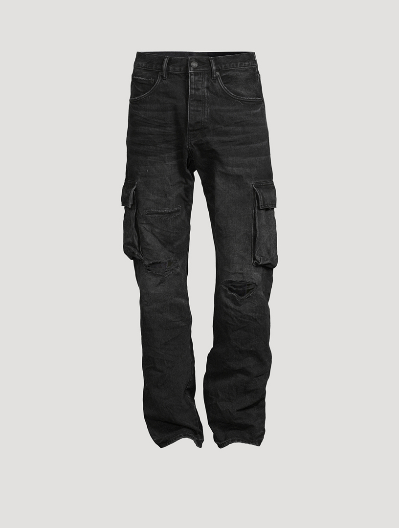 Straight Leg Cargo Jeans