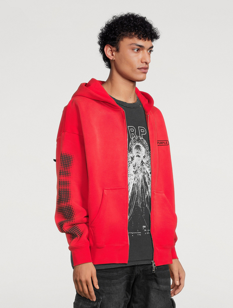 brand zip hoodie