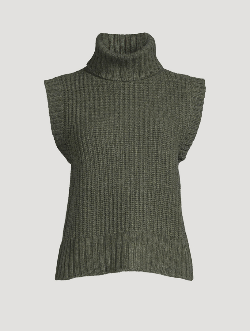 Campaign For Wool Lucia Wool Sleeveless Turtleneck Sweater