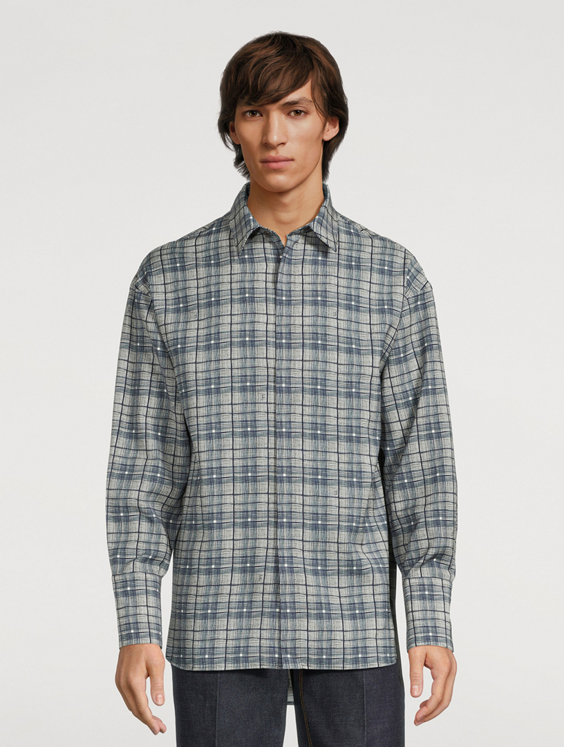 Wool Shirt Check Print