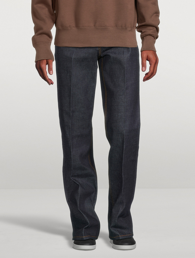 Cotton Straight-Leg Jeans