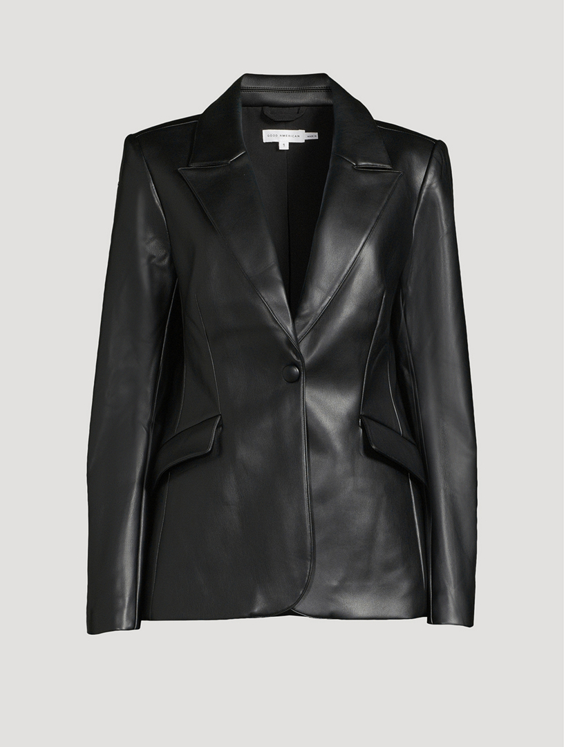 Pleather blazer hot sale