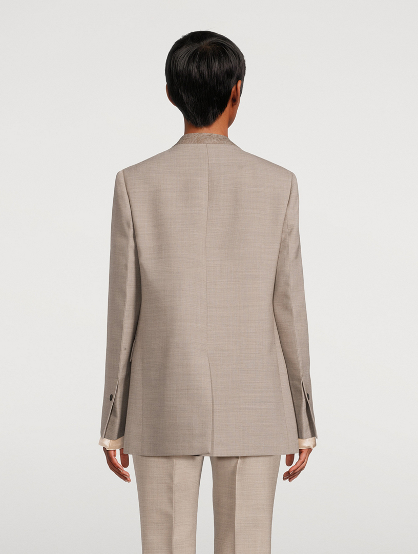 Single-Breasted Wool Blazer