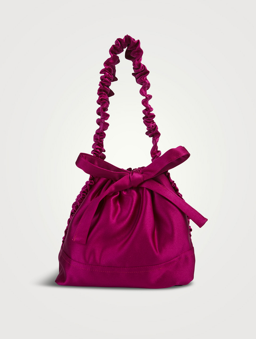 Pink satin clearance handbag