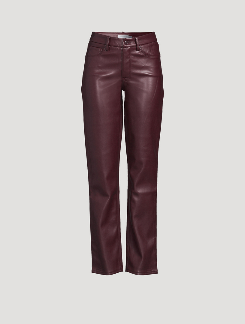 GOOD AMERICAN Good Icon Faux Leather Trousers