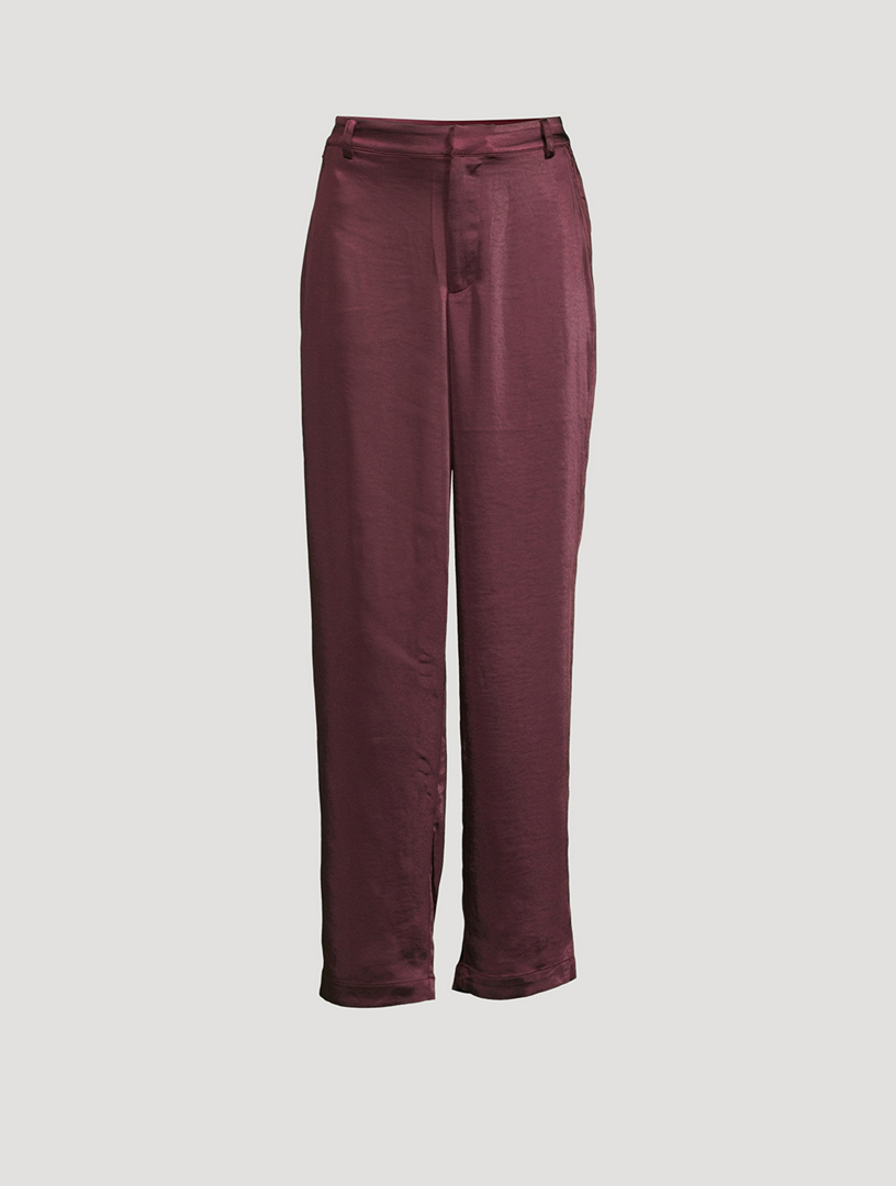 Patch pockets organic linen cropped pant, Contemporaine, Shop  Women%u2019s Wide-Leg Pants Online in Canada