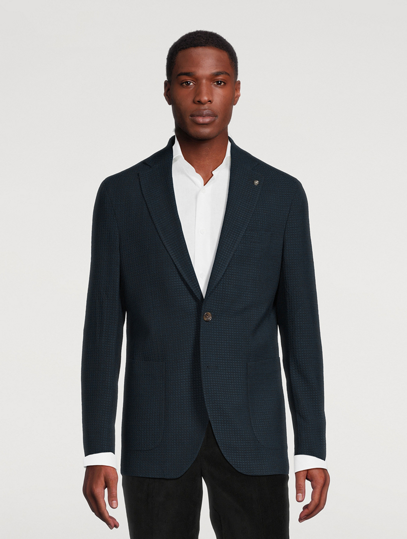 Hampton Textured Stretch Wool Jacket