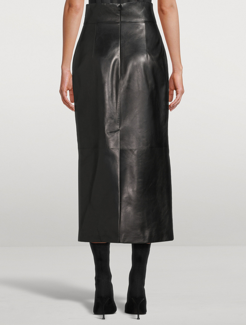 Leather Midi Skirt