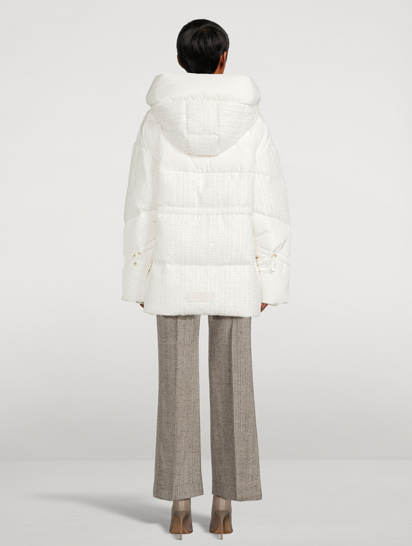 NICOLE BENISTI Matilde Down Tweed Jacket | Holt Renfrew