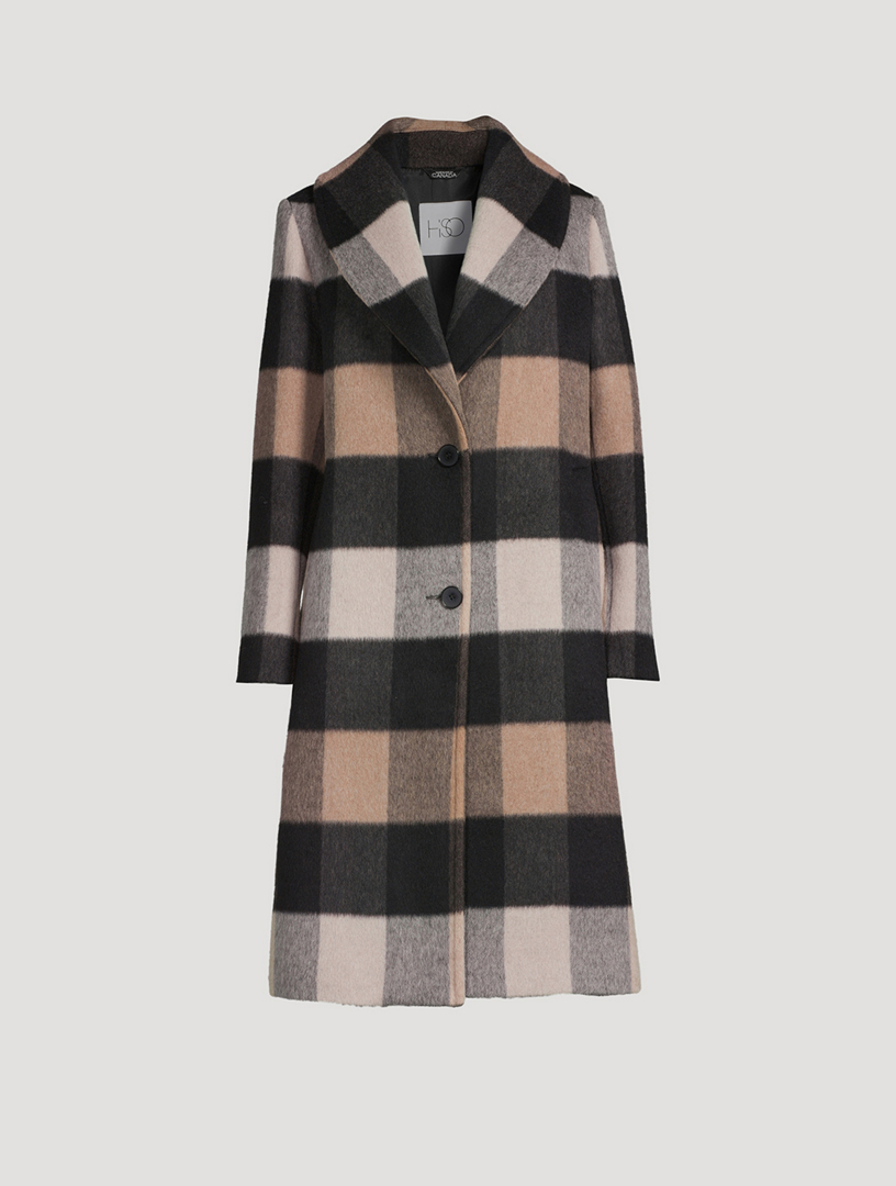 HISO Wool And Cashmere Coat In Plaid Print | Holt Renfrew