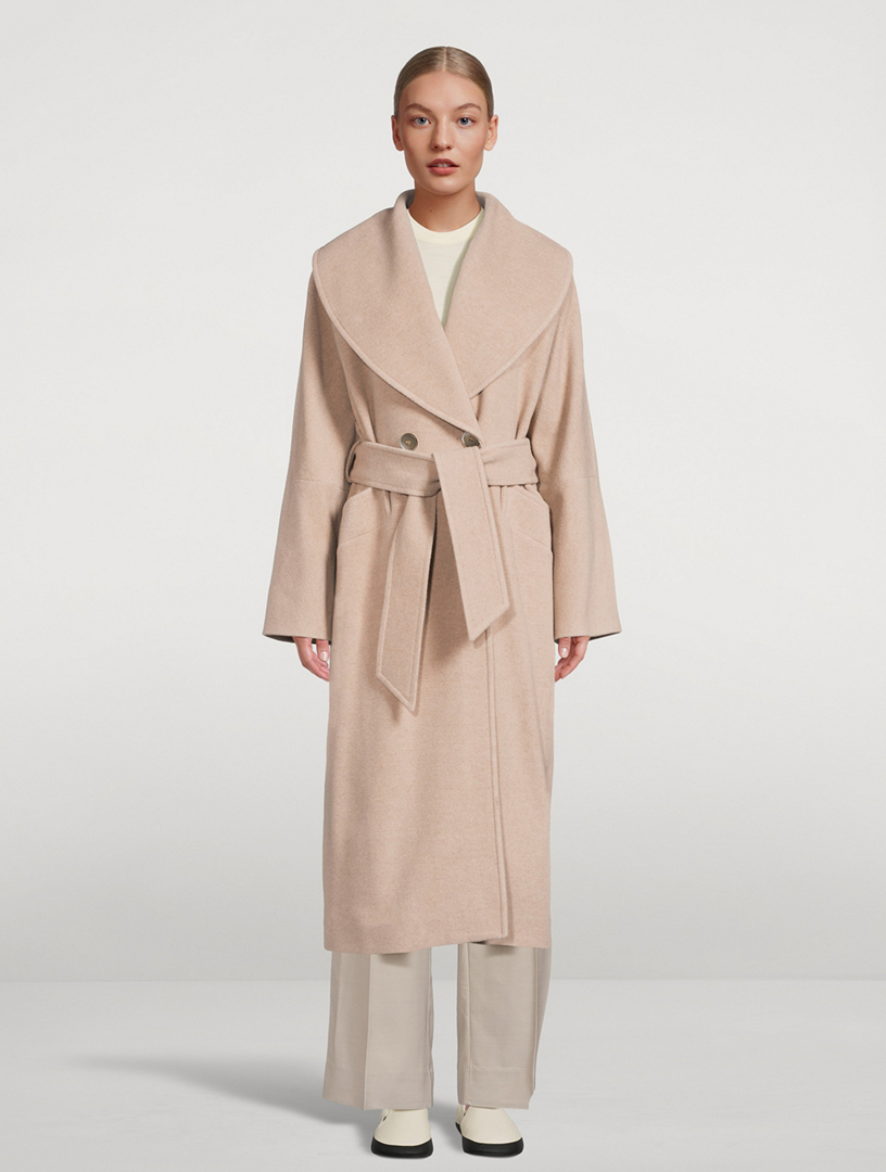 Hiso wool cashmere outlet relaxed a line coat