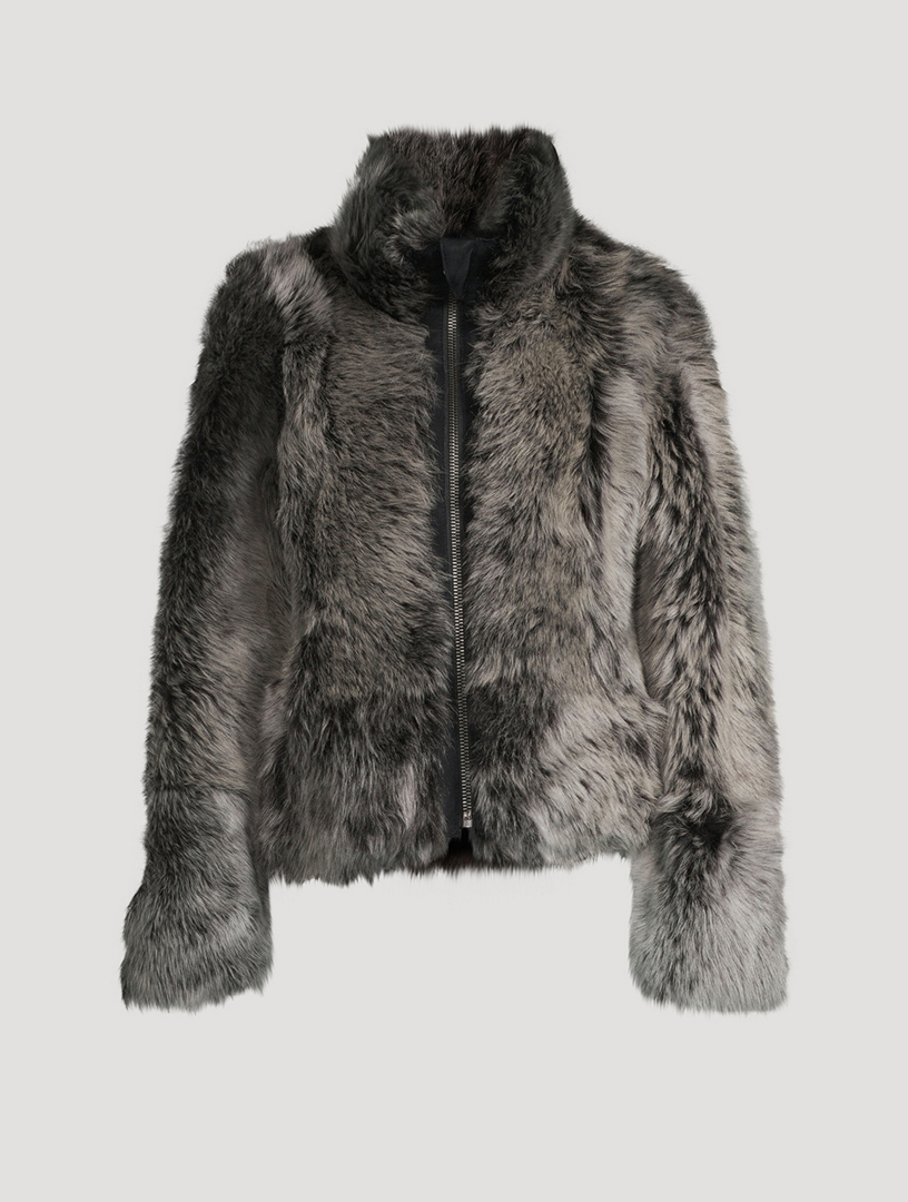 Designer faux fur outlet jacket