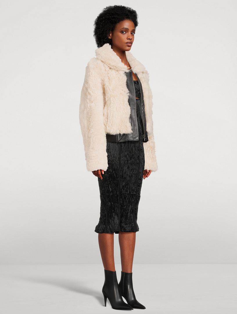 Parma Leather-Trimmed Shearling Jacket