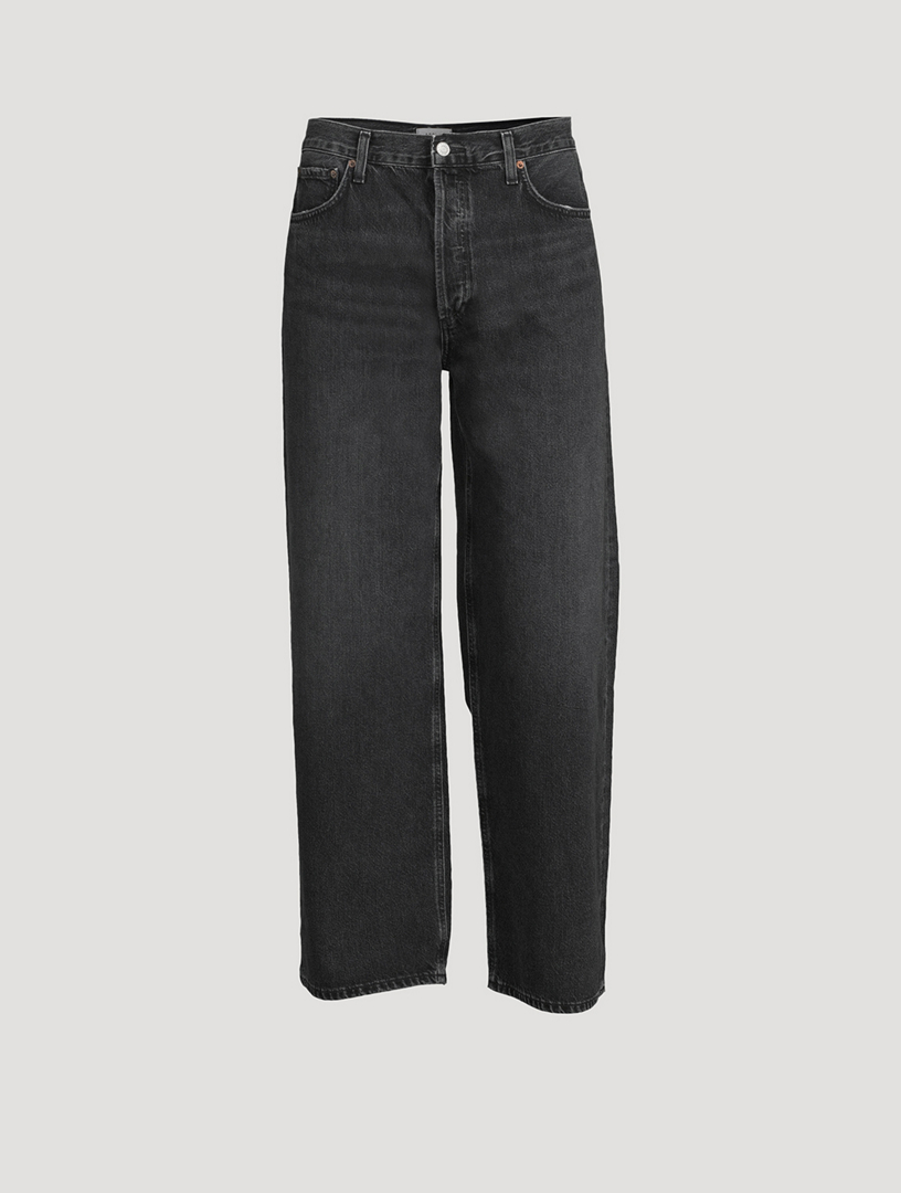 Black Low Slung Baggy relaxed-fit jeans, Agolde