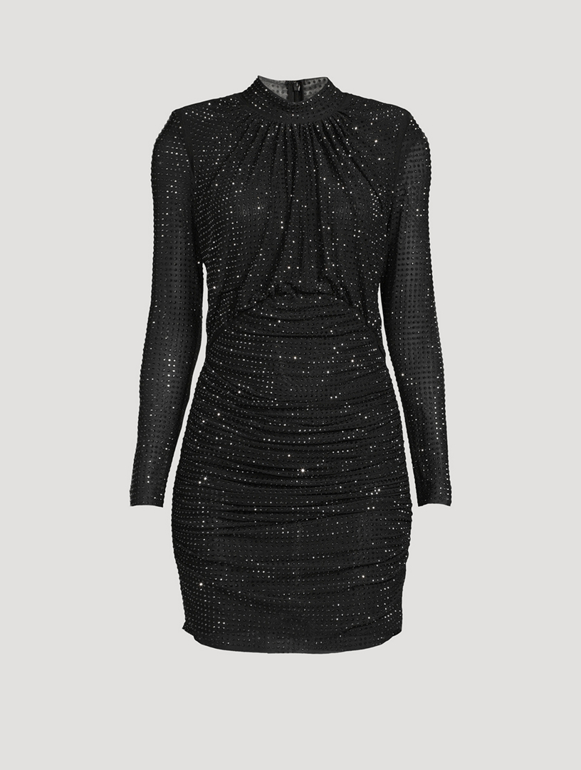 Bling Babe Mesh Mini Dress - Black