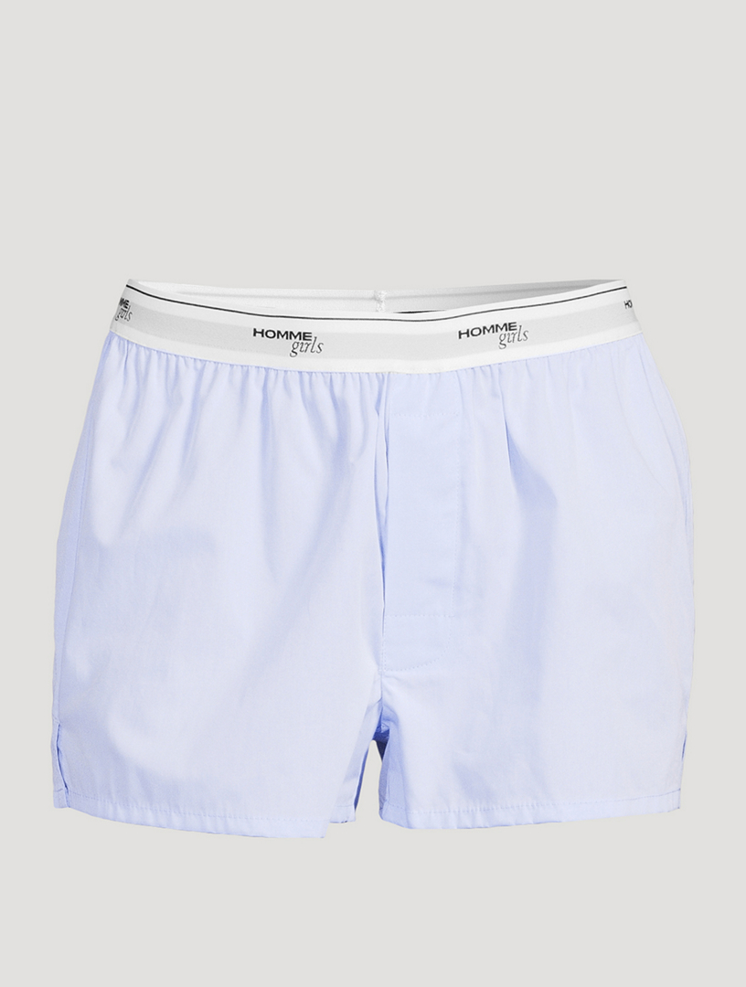 SKIMS Cotton Collection ribbed cotton-blend jersey boxer shorts