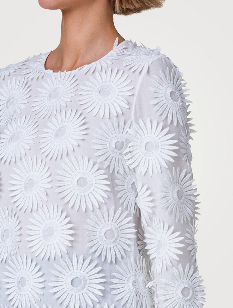 Cotton Floral Embroidery Blouse
