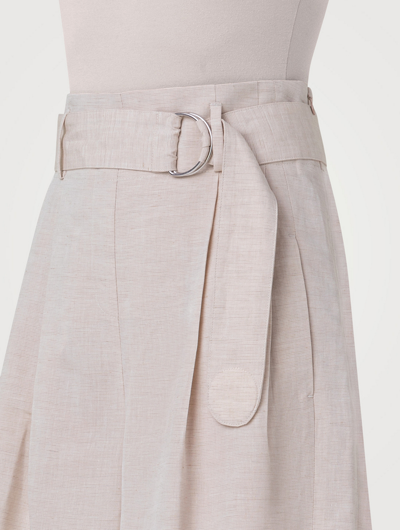 Fiorellina Linen-Blend Belted Shorts