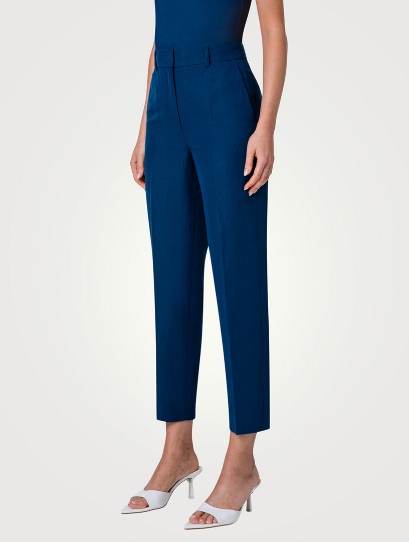 Feryn Linen-Blend Tapered Pants