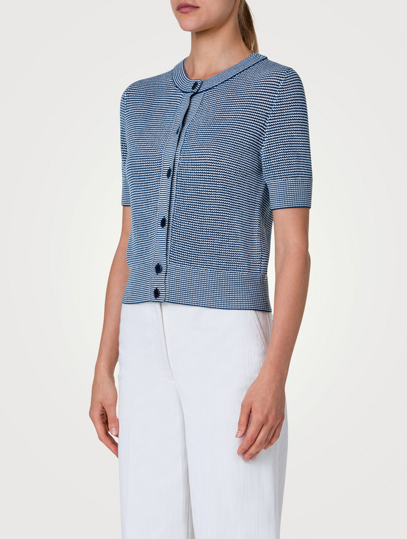 Wool Short-Sleeve Cardigan