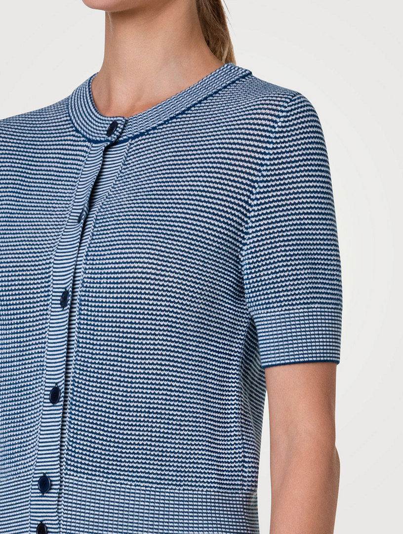 Wool Short-Sleeve Cardigan