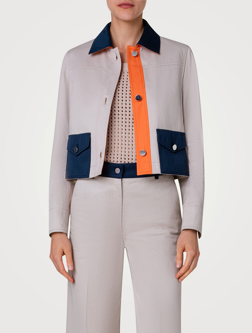 Cotton Colourblock Jacket