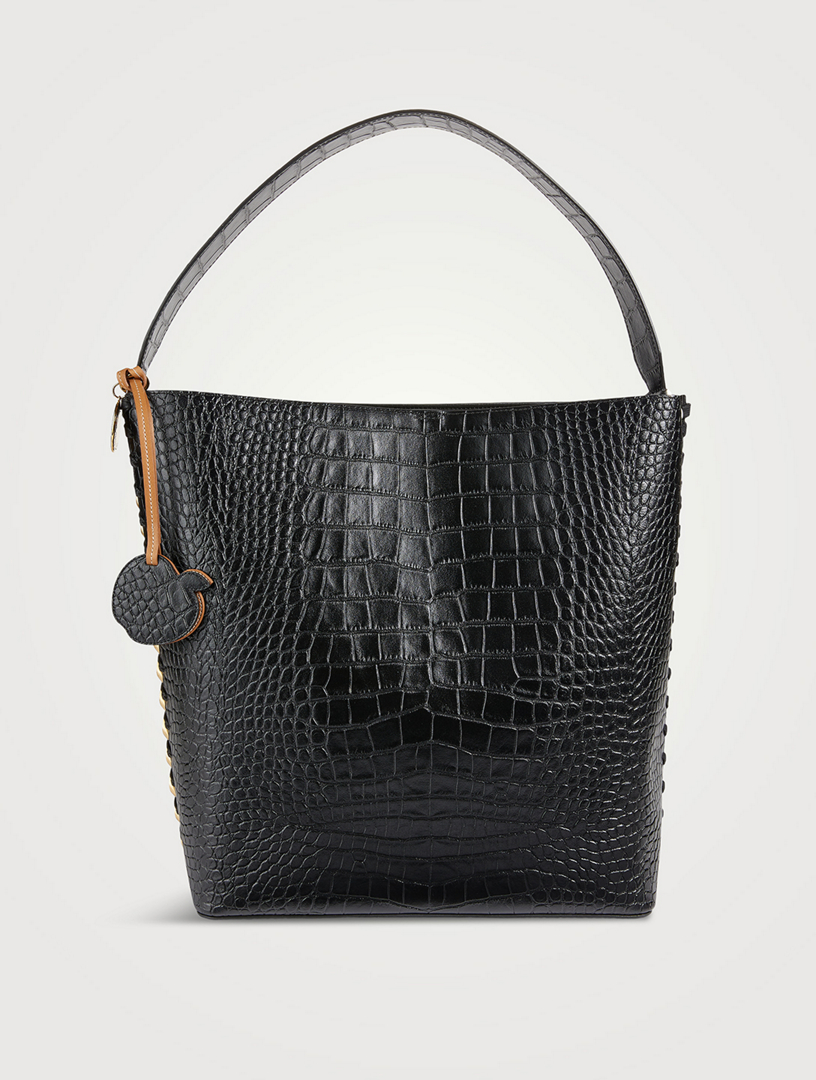 STELLA MCCARTNEY Frayme Croc-Embossed Tote Bag