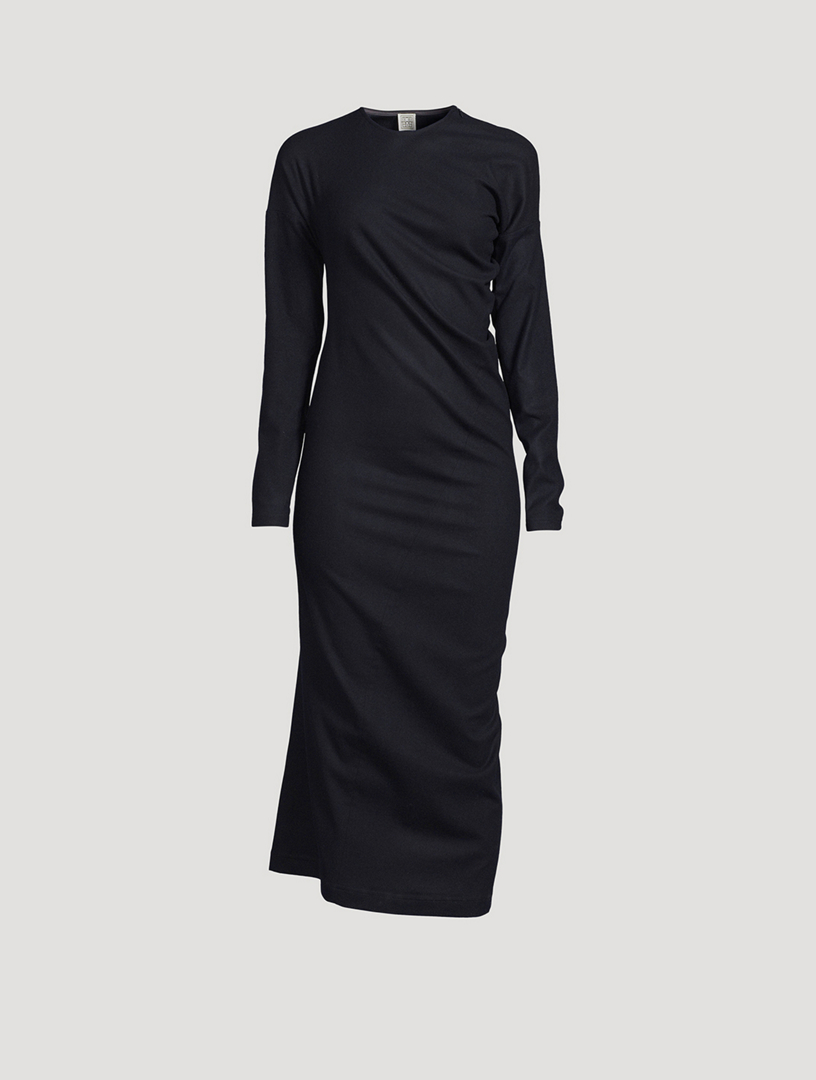 Twisted Flannel Midi Dress