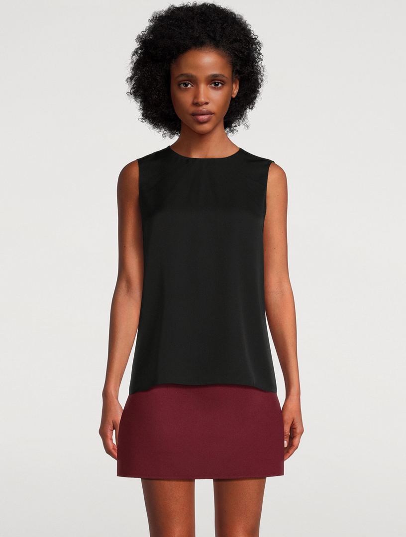 THEORY Silk Georgette Sleeveless Top | Holt Renfrew