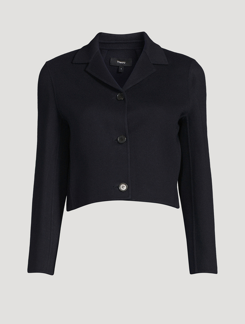 THEORY Cropped Double-Face Wool Cashmere Jacket