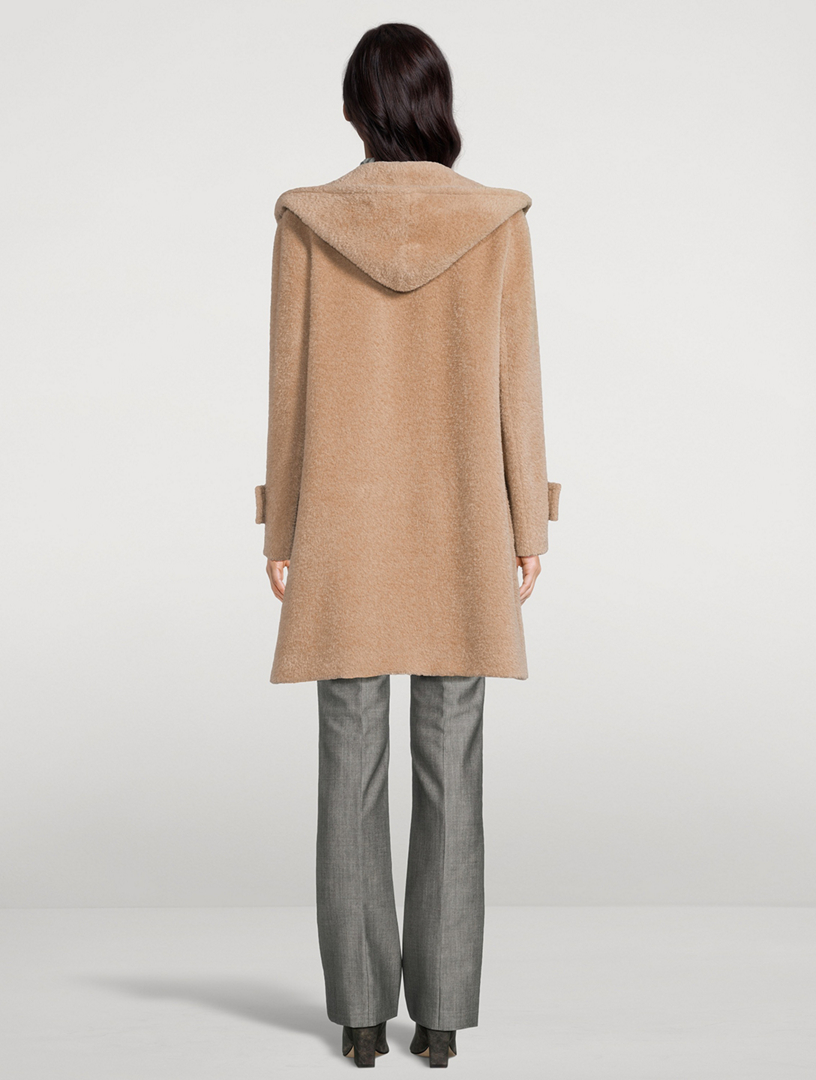 FANOSTUDIOS COWHORN BUTTON WOOL COAT-