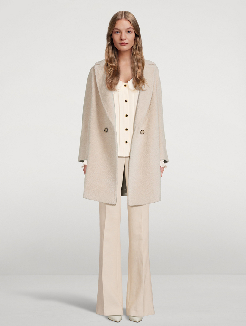 CINZIA ROCCA Wool Alpaca Double Breasted Coat Holt Renfrew