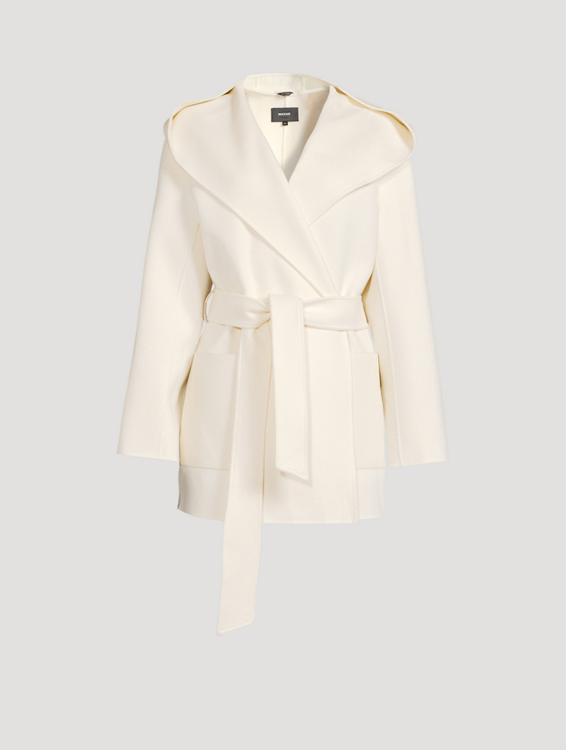 White wrap hot sale coat