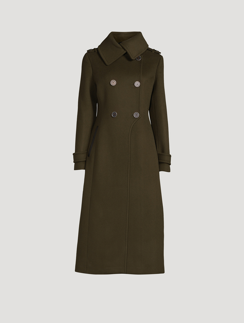 Wool and cashmere double-breasted overcoat, Contemporaine, Women's Wool  Coats Fall/Winter 2019