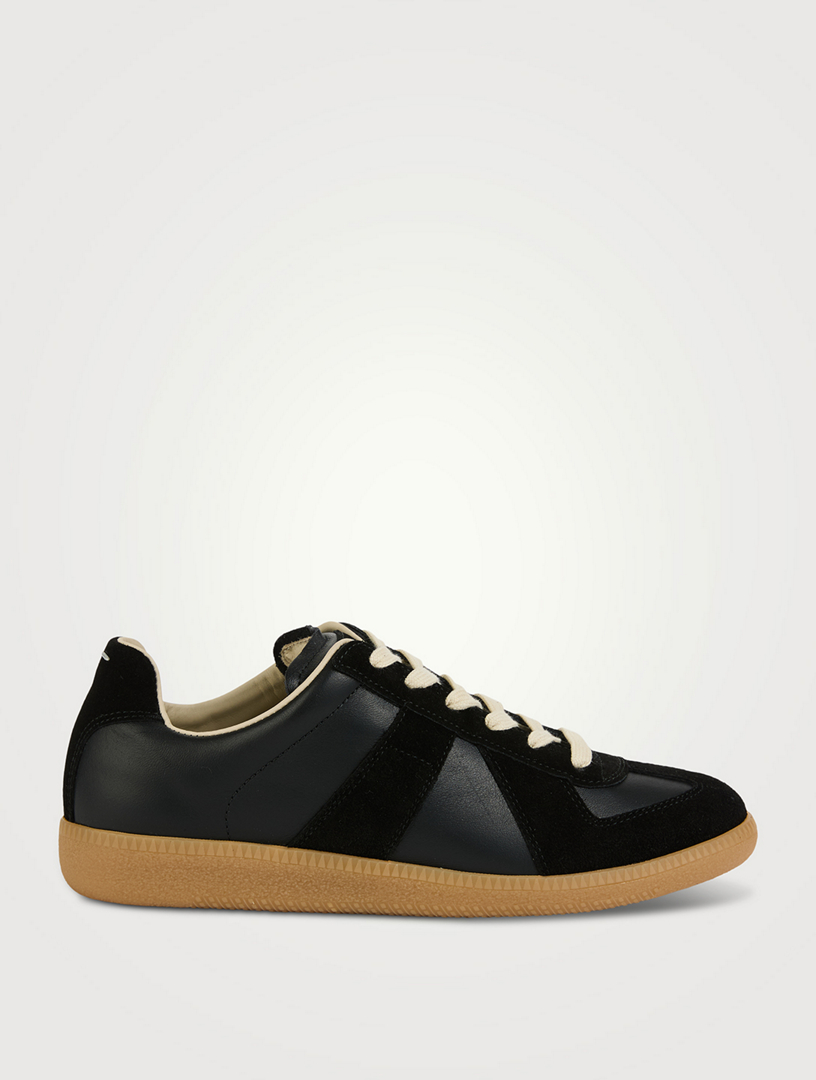 Replica Leather And Suede Sneakers