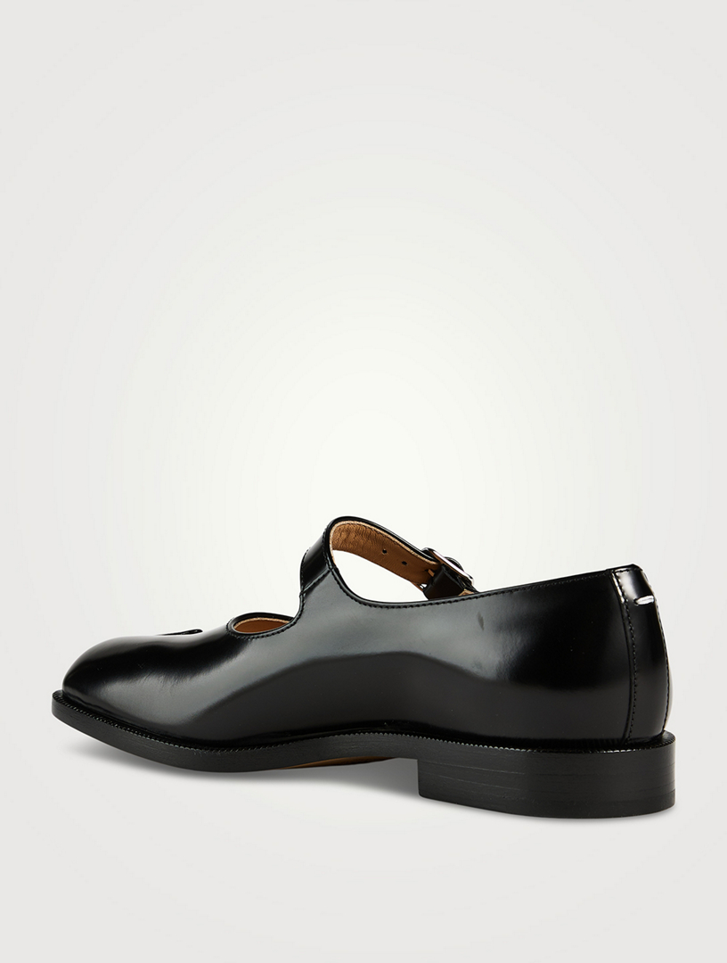 MAISON MARGIELA Tabi Leather Mary Jane Flats | Holt Renfrew