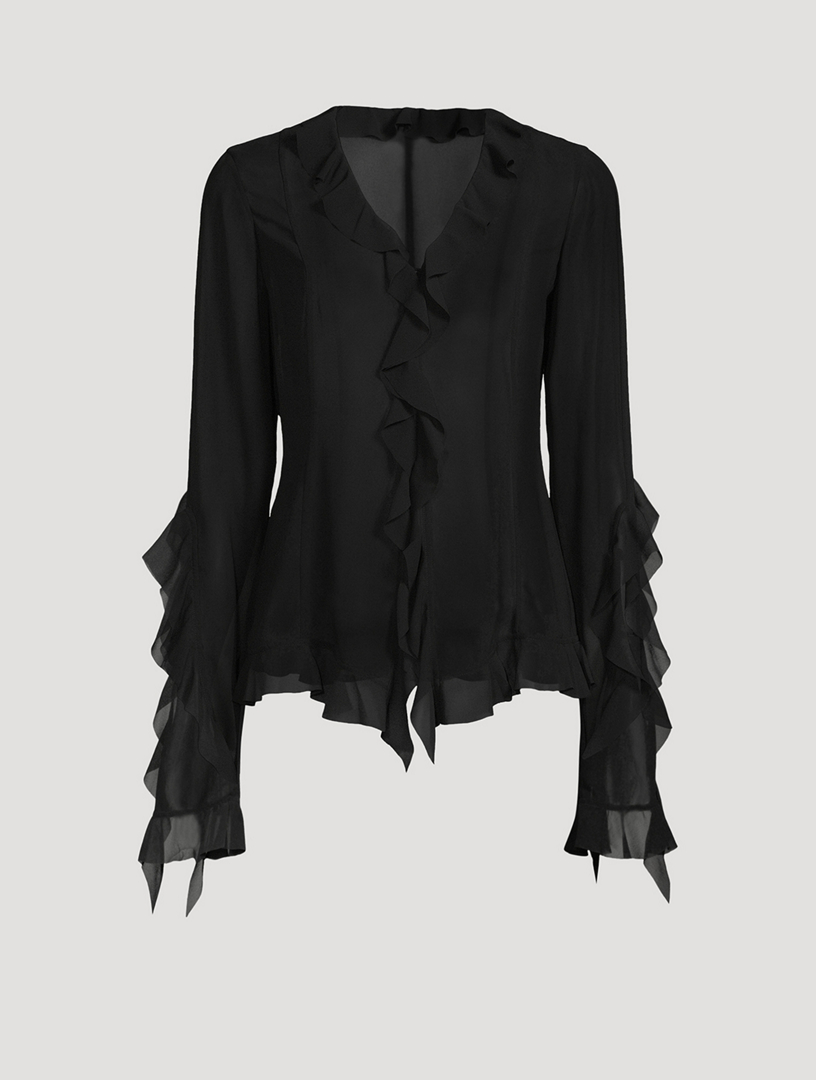 Ruffled Chiffon Blouse