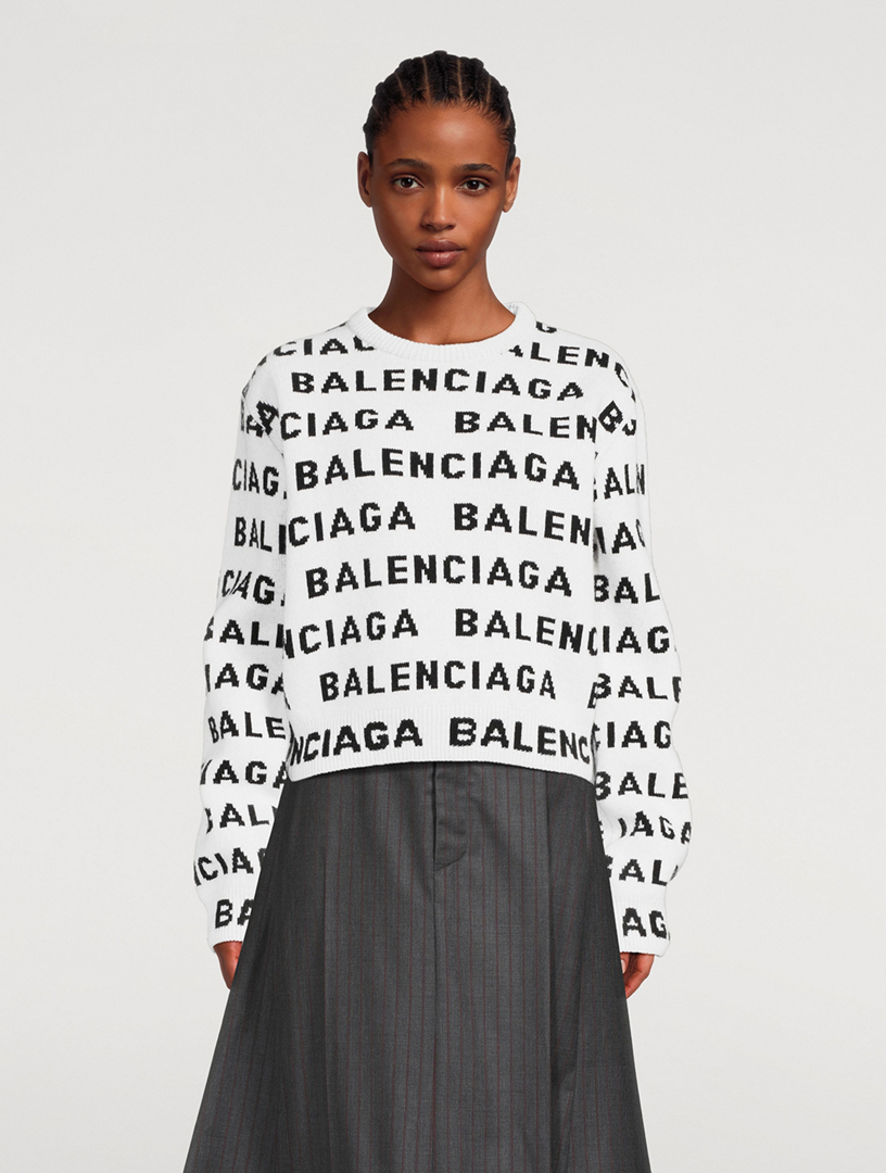 Balenciaga logo print store sweater